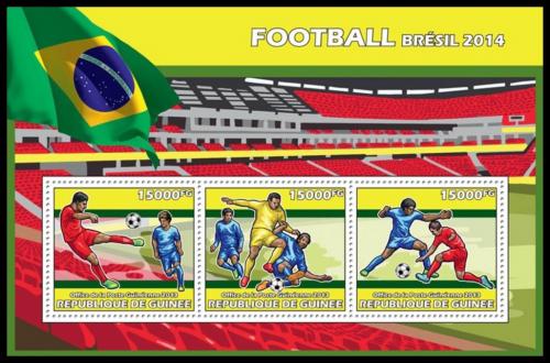 Poštovní známky Guinea 2013 MS ve fotbale Mi# 10209-11 Kat 18€