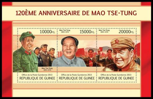 Poštovní známky Guinea 2013 Prezident Mao Ce-tung Mi# 9749-51 Kat 18€