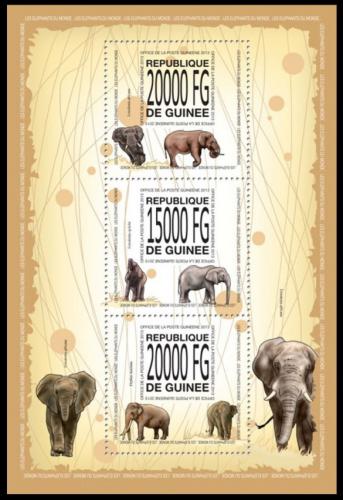 Poštovní známky Guinea 2013 Sloni Mi# 10097-99 Kat 22€