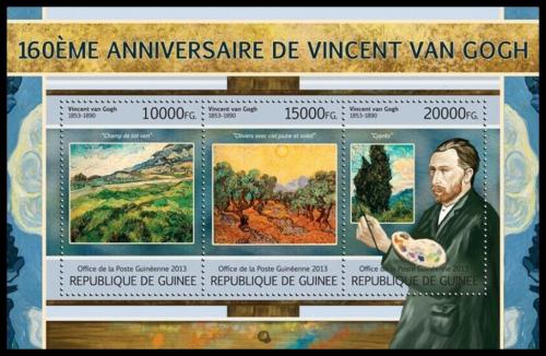 Poštovní známky Guinea 2013 Umìní, Vincent van Gogh Mi# 9741-43 Kat 18€