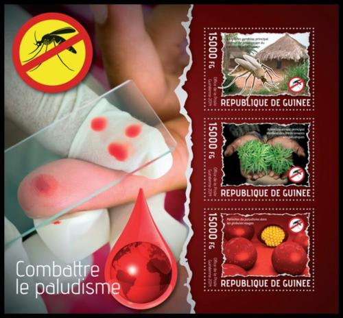 Potovn znmky Guinea 2014 Boj proti malrii Mi# 10299-301 Kat 18 - zvtit obrzek