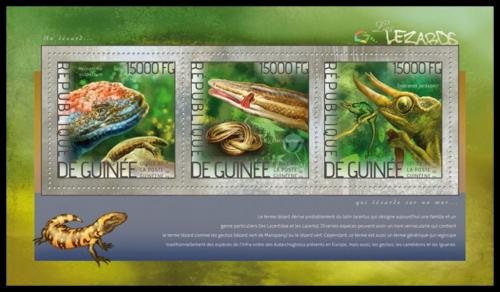 Poštovní známky Guinea 2014 Ještìrky Mi# 10335-37 Kat 18€