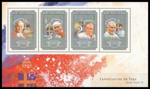 Potovn znmky Guinea 2014 Pape Jan Pavel II. Mi# 10842-45 Kat 20