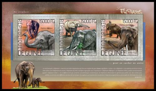 Poštovní známky Guinea 2014 Sloni Mi# 10383-85 Kat 18€