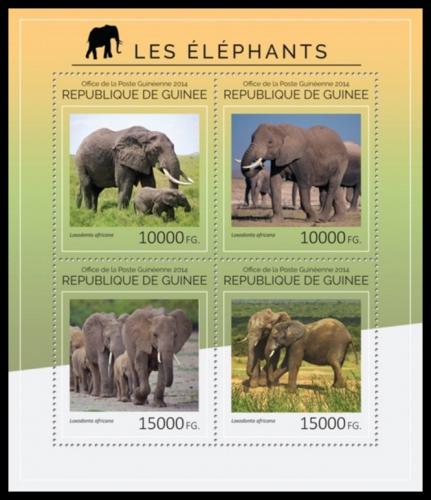 Potovn znmky Guinea 2014 Sloni Mi# 10707-10 Kat 20