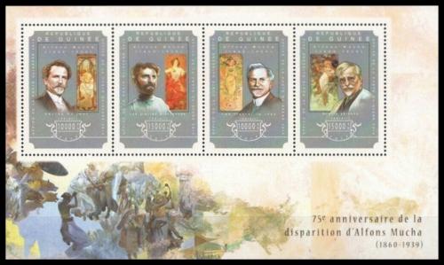 Poštovní známky Guinea 2014 Umìní, Alfons Mucha Mi# 10822-25 Kat 20€
