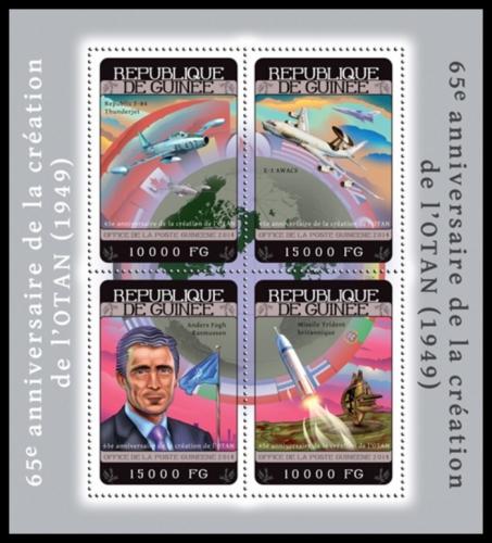 Poštovní známky Guinea 2014 Založení NATO, 65. výroèí Mi# 10457-60 Kat 20€