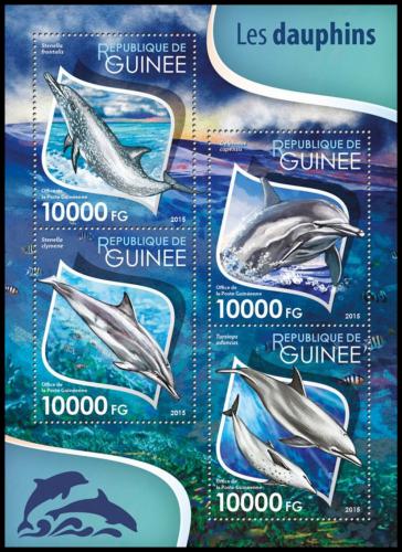 Poštovní známky Guinea 2015 Delfíni Mi# 11448-51 Kat 16€