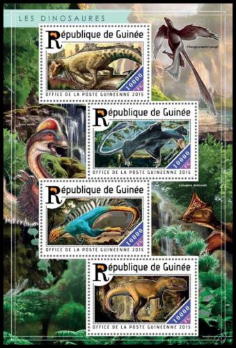 Potovn znmky Guinea 2015 Dinosaui Mi# 11043-46 Kat 16
