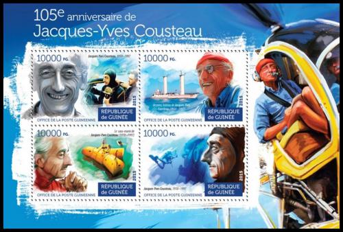 Potovn znmky Guinea 2015 Jacques-Yves Cousteau Mi# 11208-11 Kat 16