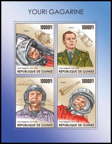 Potovn znmky Guinea 2015 Jurij Gagarin Mi# 11368-71 Kat 16 - zvtit obrzek