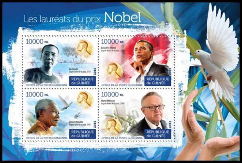 Potovn znmky Guinea 2015 Laureti Nobelovy ceny Mi# 11263-66 Kat 16