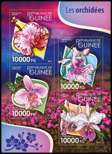 Potovn znmky Guinea 2015 Orchideje Mi# 11413-16 Kat 16 - zvtit obrzek