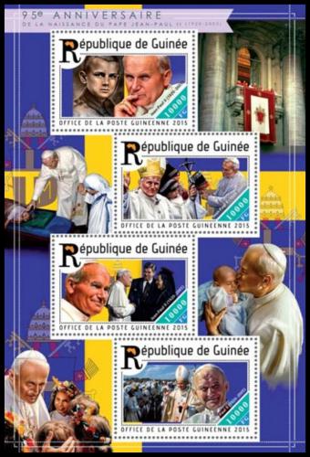Potovn znmky Guinea 2015 Pape Jan Pavel II. Mi# 11113-16 Kat 16