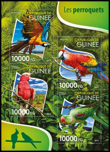 Potovn znmky Guinea 2015 Papouci Mi# 11443-46 Kat 16 - zvtit obrzek