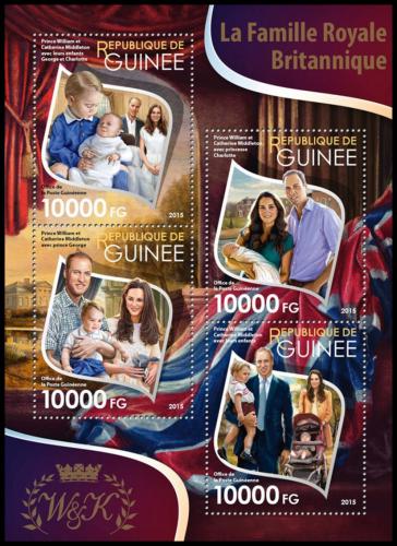 Poštovní známky Guinea 2015 Princ William s rodinou Mi# 11518-21 Kat 16€