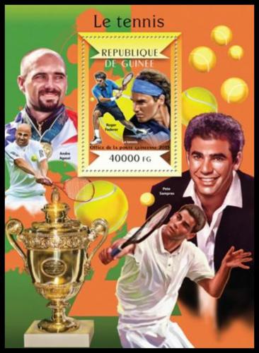 Poštovní známky Guinea 2015 Slavní tenisti Mi# Block 2492 Kat 16€