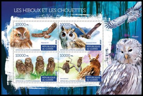 Poštovní známky Guinea 2015 Sovy Mi# 11183-86 Kat 16€