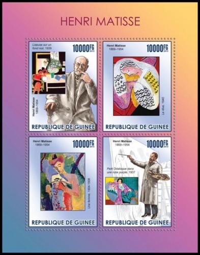 Potovn znmky Guinea 2015 Umn, Henri Matisse Mi# 11323-26 Kat 16