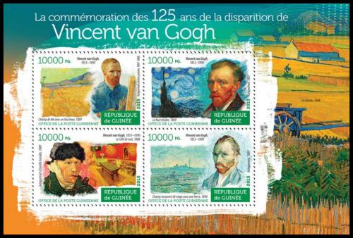 Poštovní známky Guinea 2015 Umìní, Vincent van Gogh Mi# 11203-06 Kat 16€