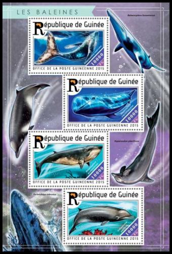 Poštovní známky Guinea 2015 Velryby Mi# 11053-56 Kat 16€