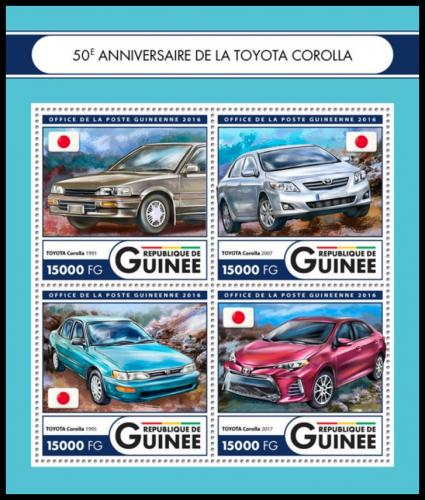 Potovn znmky Guinea 2016 Automobily Toyota Mi# 12101-04 Kat 24