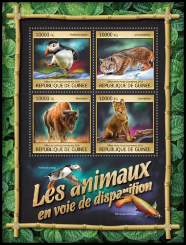 Poštovní známky Guinea 2016 Chránìná fauna Mi# 11841-44 Kat 16€