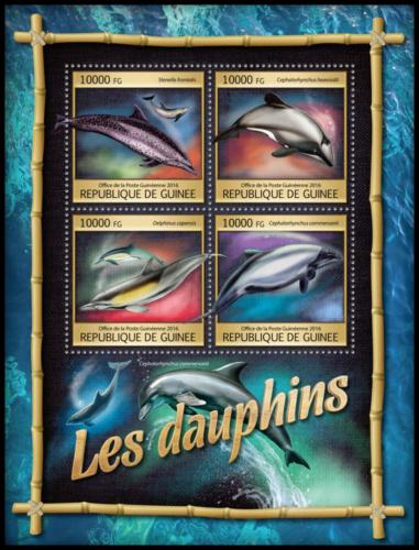 Poštovní známky Guinea 2016 Delfíni Mi# 11856-59 Kat 16€