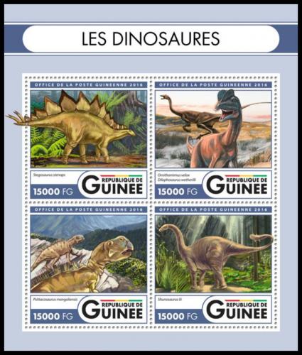 Poštovní známky Guinea 2016 Dinosauøi Mi# 12031-34 Kat 24€