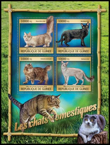 Poštovní známky Guinea 2016 Koèky Mi# 11881-84 Kat 16€ 