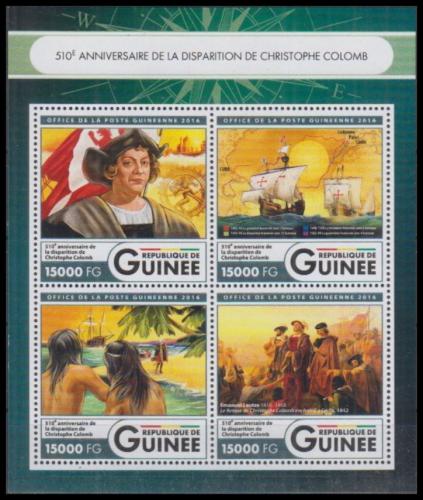 Potovn znmky Guinea 2016 Krytof Kolumbus Mi# 12076-79 Kat 24