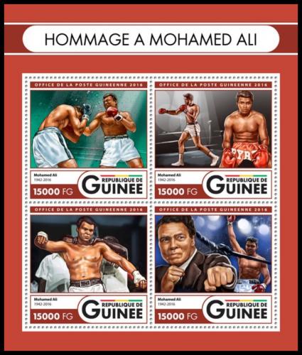 Potovn znmky Guinea 2016 Muhammad Ali, box Mi# 12126-29 Kat 24