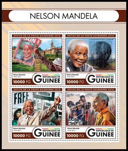 Potovn znmky Guinea 2016 Nelson Mandela Mi# 12011-14 Kat 16 - zvtit obrzek