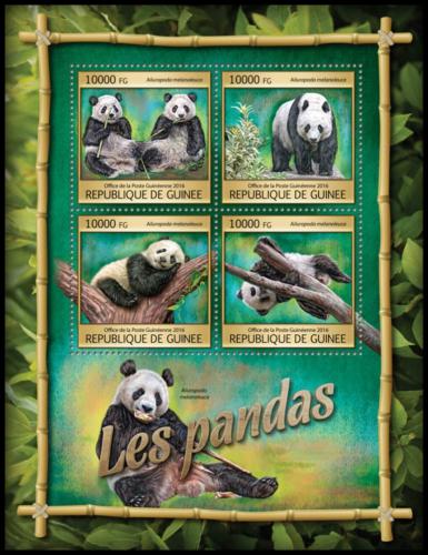 Poštovní známky Guinea 2016 Pandy Mi# 11866-69 Kat 16€