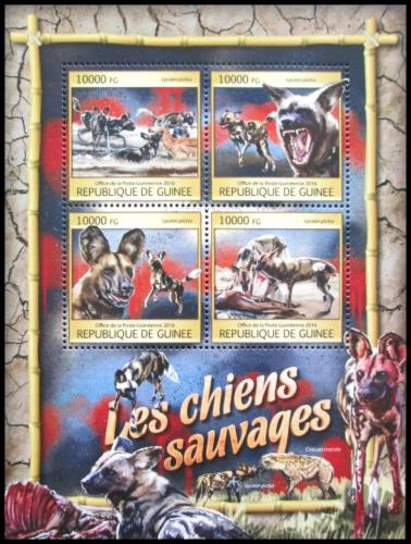 Poštovní známky Guinea 2016 Pes hyenový Mi# 11876-79 Kat 16€