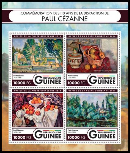 Potovn znmky Guinea 2016 Umn, Paul Czanne Mi# 11986-89 Kat 16