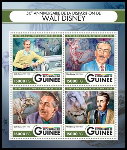 Potovn znmky Guinea 2016 Walt Disney Mi# 12121-24 Kat 24 - zvtit obrzek