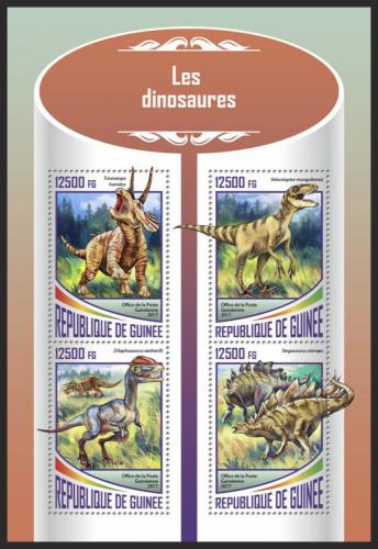 Potovn znmky Guinea 2017 Dinosaui Mi# 12660-63 Kat 20