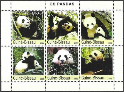 Potovn znmky Guinea-Bissau 2003 Pandy Mi# 2590-95 Kat 11 - zvtit obrzek