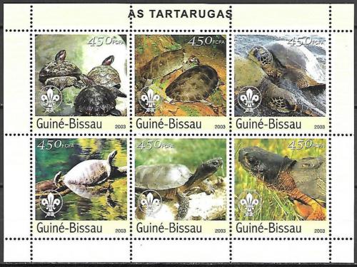 Poštovní známky Guinea-Bissau 2003 Želvy Mi# 2578-83 Kat 11€