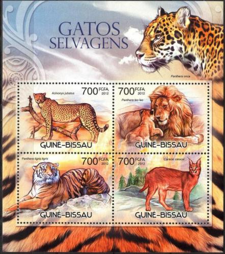 Poštovní známky Guinea-Bissau 2012 Koèkovité šelmy Mi# 6087-90 Kat 11€