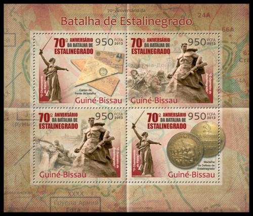 Poštovní známky Guinea-Bissau 2013 Bitva u Stalingradu Mi# 6502-05 Kat 14€