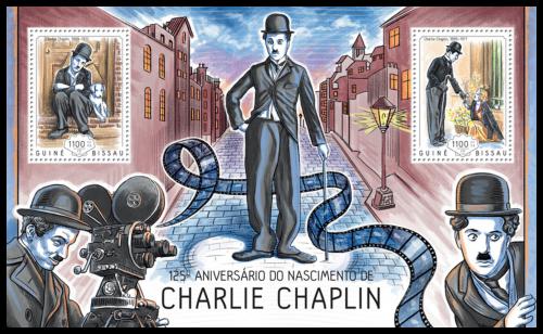 Potovn znmky Guinea-Bissau 2014 Charlie Chaplin Mi# Block 1236 Kat 8.50