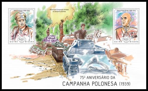 Poštovní známky Guinea-Bissau 2014 Napadení Polska Mi# Block 1255 Kat 12€