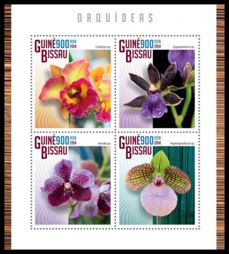 Potovn znmky Guinea-Bissau 2014 Orchideje Mi# 7547-50 Kat 14 - zvtit obrzek