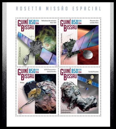 Potovn znmky Guinea-Bissau 2014 Sonda Rosetta Mi# 7509-12 Kat 14