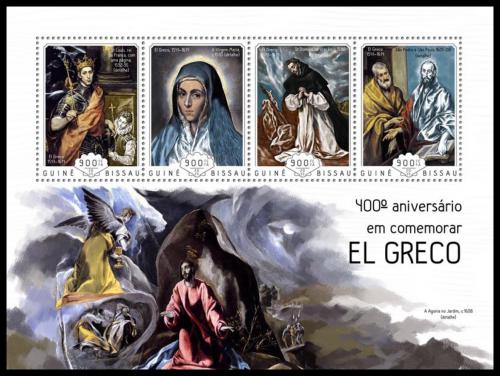 Potovn znmky Guinea-Bissau 2014 Umn, El Greco Mi# 7316-19 Kat 14 - zvtit obrzek