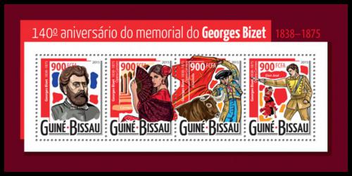 Potovn znmky Guinea-Bissau 2015 Georges Bizet, skladatel Mi# 7886-89 Kat 14 - zvtit obrzek