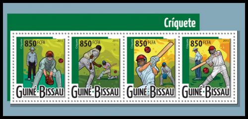 Potovn znmky Guinea-Bissau 2015 Kriket Mi# 7996-99 Kat 14 - zvtit obrzek