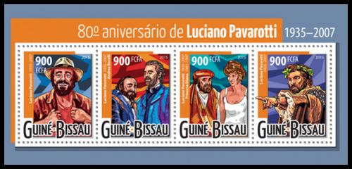 Potovn znmky Guinea-Bissau 2015 Luciano Pavarotti Mi# 8006-09 Kat 14